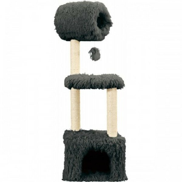 Золюкс Комплекс с когтеточкой для кошки YETI Rex, 37x37x125 см, серый
