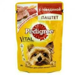 Pedigree паштет с говядиной для мелких пород консервы 80г