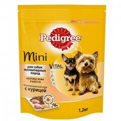 Pedigree для взрослых собак мини-пород курица сухой корм 1,2кг