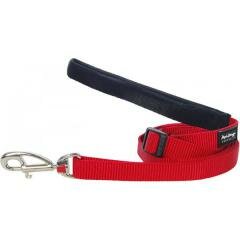 Поводок с мягкой ручкой Red Dingo красный Plain 20мм*1,8м