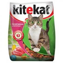 Kitekat телятинка аппетитная сухой корм 350г