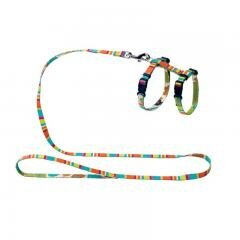 Шлейка для кошек Hunter Smart Stripes нейлон разноцветная