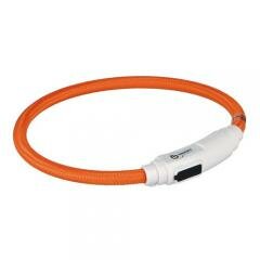 Trixie USB Мигающий ошейник для собак, M–L: 45 см оранжевый