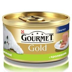 Gourmet Gold консервы для кошек кролик паштет 85 гр