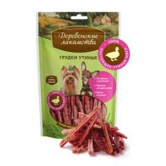 Деревенские лакомства Утиные грудки для собак мини-пород (60 г)