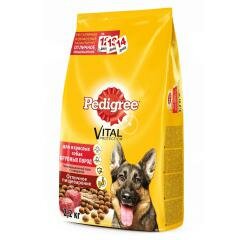 Pedigree сухой корм для взрослых собак говядина 2,2кг