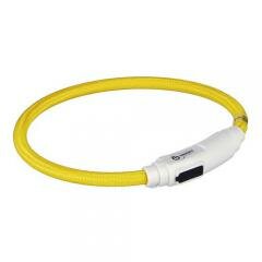 Trixie USB Мигающий ошейник для собак, XS–S: 35 см желтый