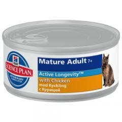 Hill's SP Mature Adult Senior Консервы для пожилых кошек с курицей (85 г)
