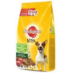 Pedigree сухой корм для взрослых собак маленьких пород говядина 2,2кг