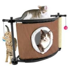 Kitty City Sleepy Corner Игровой комплекс с когтеточкой для кошек Сонное царство (44*45*45см, сизаль)