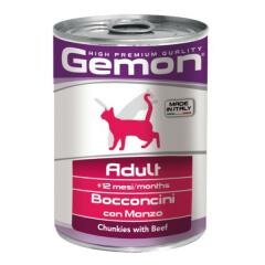 Gemon Cat консервы для кошек кусочки говядины 415 г