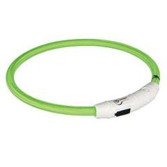 Trixie USB Мигающий ошейник для собак, XS–S: 35 см зелёный