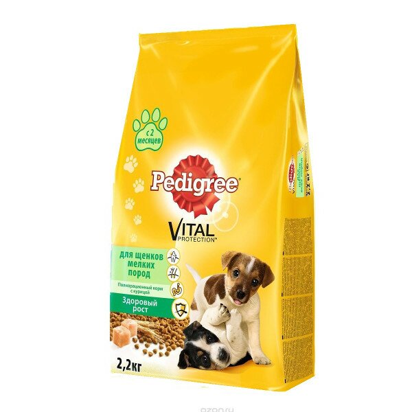 Pedigree сухой корм курица для щенков маленьких пород 2,2кг