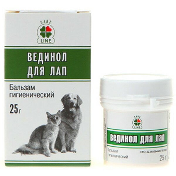 Вединол Защитная мазь лап с маслом сосны 25 г