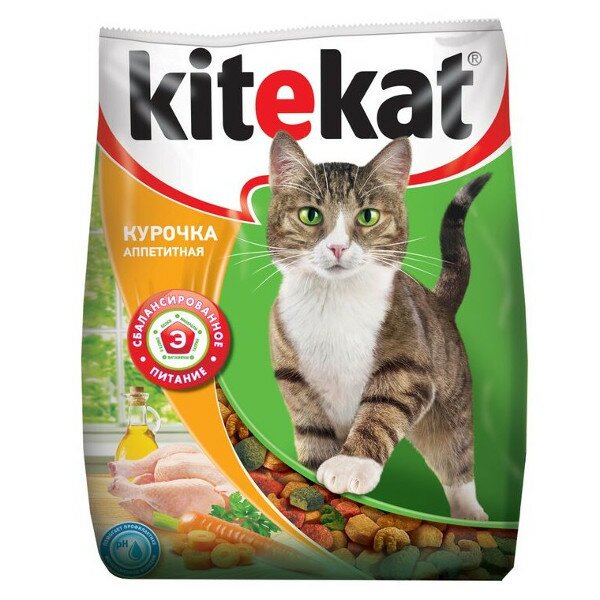 Kitekat курочка аппетитная сухой корм 800г